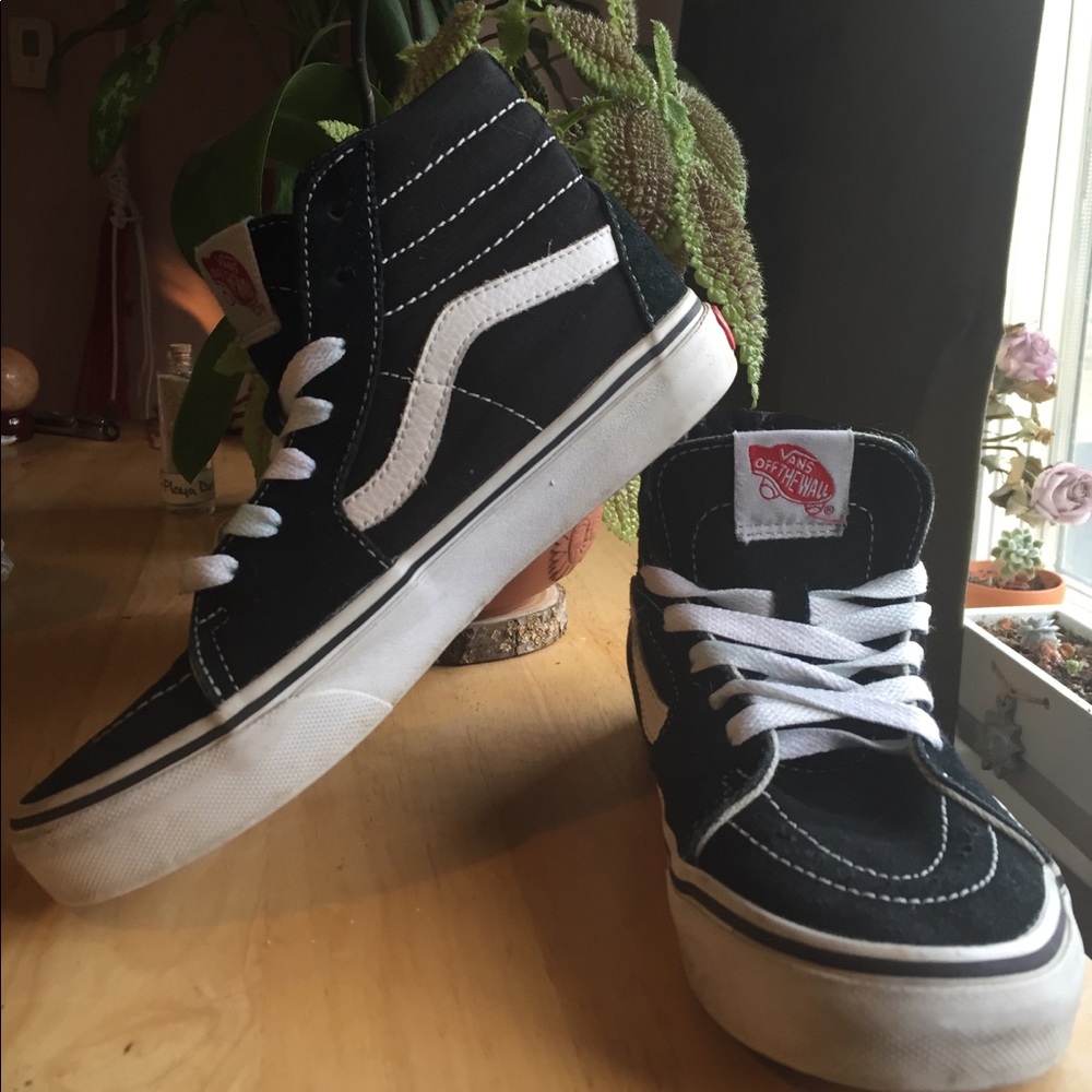 Black and White Vans Hightops